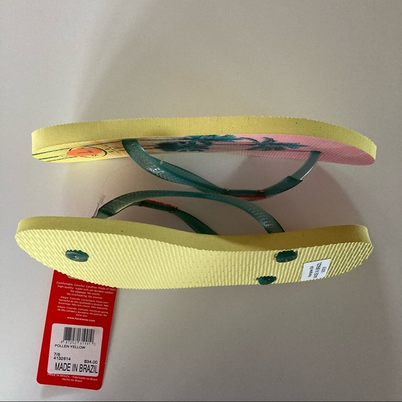 Havaianas Women’s Size 7 Pollen Yellow Flip Flops - Picture 5 of 6